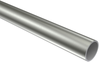 Rundrohr 200 cm, 16 mm Ø Edelstahl-Optik