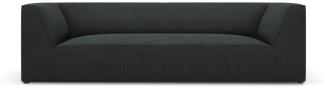 Micadoni 3-Sitzer Sofa Ruby | Bezug Black | Beinfarbe Black Plastic