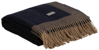Gant Home Decke Wolle Monogram Throw Evening Blue (130x180 cm) 853094702-433