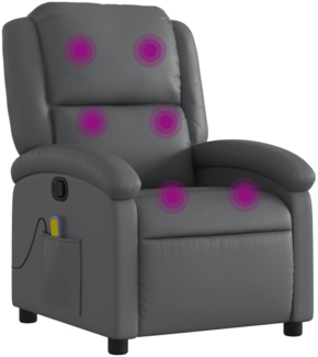vidaXL Massagesessel Relaxsessel Grau Kunstleder 3205901