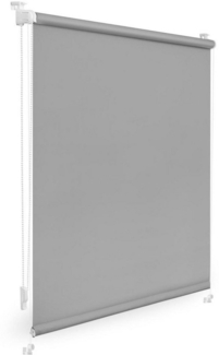 Lichtblick Sonnenschutzsysteme GmbH Verdunklungsrollo Barcelona 80x150 cm (BxL) Grau Verspannt; Klemm- und schraubbar; Thermofunktion
