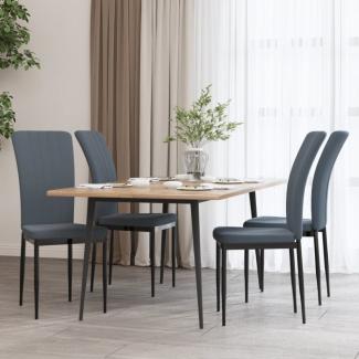 vidaXL Esszimmerstühle 4 Stk. Dunkelgrau Samt 326105