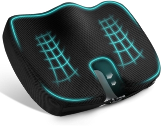 Orthopädisches Memory Schaum Sitzkissen Steißbein Ischias Schwarz #1