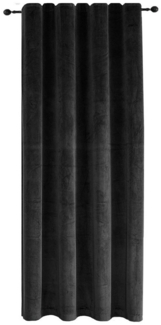 Haus und Deko Gardine Vorhang Kräuselband Verdunkelung 300x245 cm Samt weich blickdicht, Kräuselband (1 St), Polyester