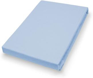 Hahn Haustextilien Jersey-Spannlaken Basic Größe 140-160x200 cm Farbe blue sky