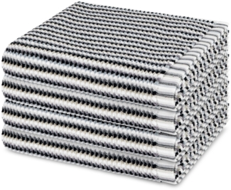 Möve Bliss 4 tlg. Frottier-Set - 4 X Handtuch (50 X 100cm) - 500 - Grau / schwarz