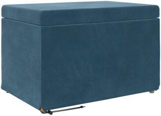 vidaXL Hocker Blau 61 x 41 x 40 cm Samt und Engineering Holz 876764