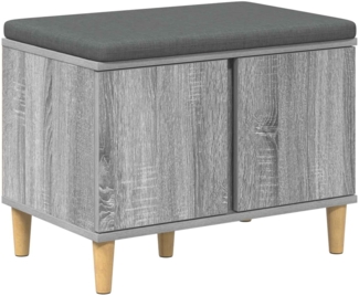 vidaXL Flurbank mit Kissen mit Speicher Graues Sonoma 60 x 38 x 46 cm 891525