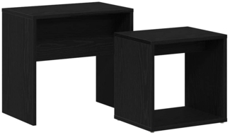 vidaXL Couchtische 2 Stk. Schwarz Eichen-Optik Holzwerkstoff 862016
