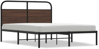 vidaXL Bettgestell ohne Matratze 120x200 cm Braun Eichen-Optik 4100305