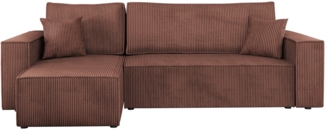 'Kobaro' Ecksofa, Cord, Farbe: Poso 29, 82 x 244 x 145 cm