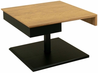 Couchtisch höhenverstellbar Codi 70x47x70 Furnier Schwarz/Wildeiche