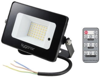 Sygonix LED Flutlichtstrahler Sygonix SY-5995280 LED-Außenstrahler mit Bewegungsmelder EEK: C (A -