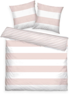 TOM TAILOR HOME Wendebettwäsche SIENA in Gr. 135x200cm, 155x220cm oder 200x220cm, Renforcé, 3 teilig, gestreifte Bettwäsche aus Baumwolle, Bettwäsche mit Wendeoptik