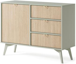 Kommode Sideboard Forest 106x38x80cm eukalyptusgrün Herringbone Skandi