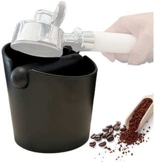 SURFOU Tischrestebehälter Abklopfbehälter für Siebträger Espresso Abklopfbehälter Knock Box, für Kaffeesatz mit Abnehmbarer Geräuschabsorbierender Schlagstange