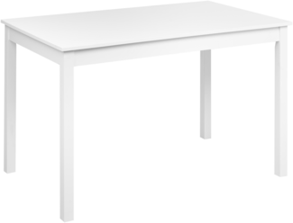 Esstisch BARLEE Weiß 120 cm 75 cm Pappelholz
