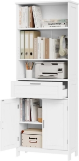 EUGAD Hochschrank (1-St) mit 2 Türen, 3 offenem Ebenen und 1 Schublade, Mehrzweckschrank