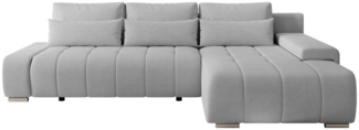 storez24 Ecksofa Bloom, mit Bettkasten und Schlaffunktion, Cordstoff, L-Form, bequem