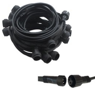 Illu Lichterkette Komplettset 30m, 60 Fassungen, E27