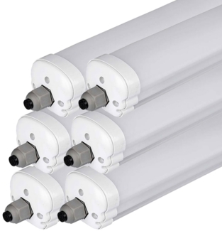 6er Set LED Wannenleuchte, 4320 lm, neutralweiß 4000K , L 120 cm