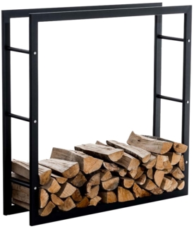 CLP Kaminholzständer Keri V3 schwarz,25x100x100 cm