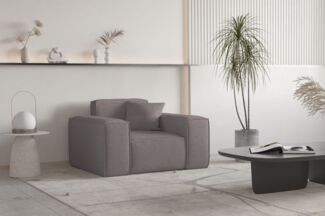 Sessel Designersessel CELES PREMIUM in Stoff Ascot Bukla Taupe