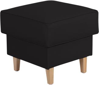 Hocker Karlen Bezug Kunstleder Buche natur / schwarz 22093