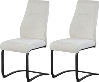 Stuhl (B/H/T): 43 x 98 x 59 cm in Creme