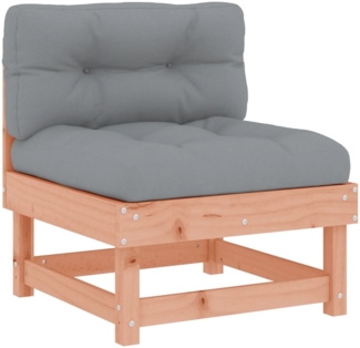 vidaXL Mittelsofa mit Kissen Massivholz Douglasie 825434