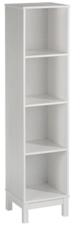 IDIMEX Standregal, Regal Standregal Bücherregal Büroregal Holzregal 4 Fächer Kiefer massi