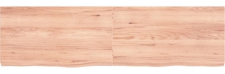 vidaXL Tischplatte Hellbraun 180x50x(2-6)cm Massivholz Eiche Behandelt 3156392