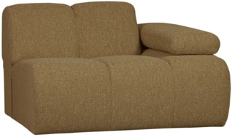 Modulsofa Mojo Boucle 1er Arm-Rechts, Gelb/Braun