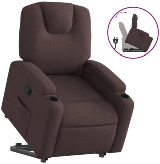 vidaXL Relaxsessel mit Aufstehhilfe Dunkelbraun Stoff 3204373