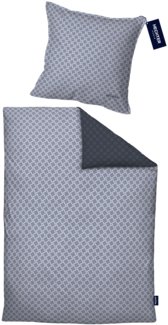 Hechter Paris Bettwäsche Satin 0061311 GEOMETRIE, marine, 1x 135x200 cm + 1x 80x80 cm