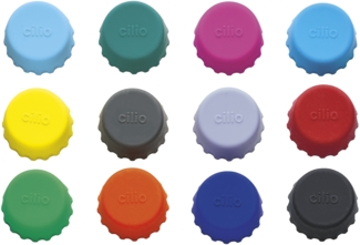 Silikon Kronkorken Flaschenverschluss 12-tlg. CILIO SALUTE 113044