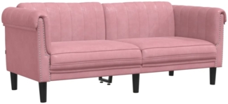 vidaXL Sofa 2-Sitzer Rosa Samt 372578
