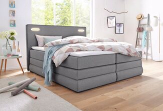 COLLECTION AB Boxspringbett Rubona, inkl. Bettkasten, Topper und wahlweise mit LED-Beleuchtung