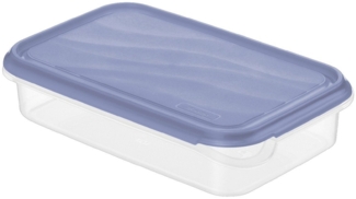 Rotho Kühlschrankdose Rondo 1 l flach horizon blau, Frischhaltedose