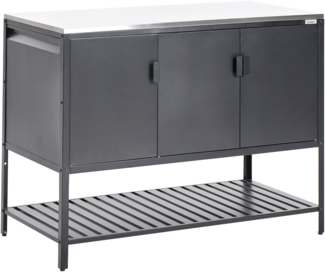 Outdoor-Küchenschrank MAENZA Metall Schwarz