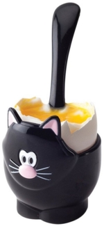 Joie Eierbecher Eierbecher mit Löffel MIAU - Farbwahl, 1 Becher mit Löffel