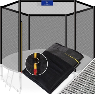 KESSER® Trampolin Ersatznetz, UV-beständig, einfache Montage, mit Reißverschluss, Ø 244cm (6 Stangen)