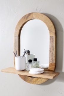 Spiegel 45x60cm mit Ablage 'New Orleans' Mango honigfarben