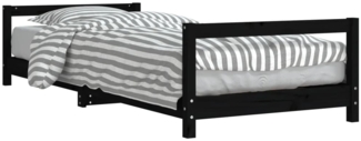 vidaXL Kinderbett Schwarz 80x200 cm Massivholz Kiefer 834392