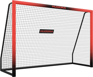 Hudora 'Pro Tect 240 Advanced' Fußballtor, Stahlrohrrahmen mit EPE-Schaumstoff ummantelt, Rot / Schwarz, 240x160 cm