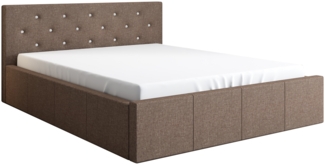 Polsterbett SKIDI , Braun 25, 140 x 200