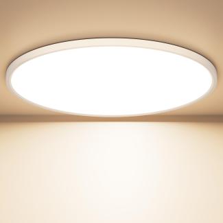 OUILA LED Deckenleuchte Flach Rund - Ø40CM Deckenlampe LED 36W 4000K 3600LM IP44 Wasserdichte Badezimmer lampe, Küchenlampe Deckenleuchte Neutralweiß für Küche Bad Schlafzimmer Flur Keller