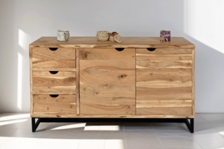 Sideboard Kommode Akazienholz naturfarben massiv 145 x 80 cm Sukhothai 134966716