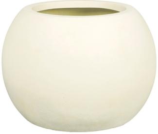 Polystone Globe runder Übertopf - frostsicher Ø 60 cm, Höhe 43 cm creme