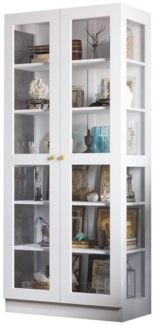 FUFU&GAGA Glasvitrine mit 2 Glastüren und Beleuchtung